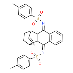 ChemSpider 2D Image | N,N'-Tetracyclo[10.2.2.0~2,11~.0~4,9~]hexadeca-4,6,8,13-tetraene-3,10-diylidenebis(4-methylbenzenesulfonamide) | C30H28N2O4S2