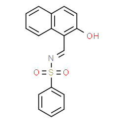 ChemSpider 2D Image | N-(2-Hydroxy-naphthalen-1-ylmethylene)-benzenesulfonamide | C17H13NO3S