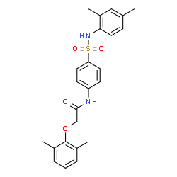 ChemSpider 2D Image | 2-(2,6-Dimethylphenoxy)-N-{4-[(2,4-dimethylphenyl)sulfamoyl]phenyl}acetamide | C24H26N2O4S