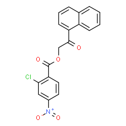 ChemSpider 2D Image | 2-(1-Naphthyl)-2-oxoethyl 2-chloro-4-nitrobenzoate | C19H12ClNO5