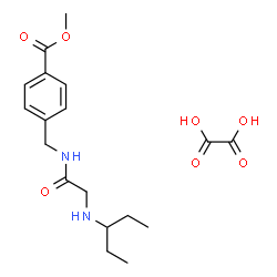 ChemSpider 2D Image | Methyl 4-({[N-(3-pentanyl)glycyl]amino}methyl)benzoate ethanedioate (1:1) | C18H26N2O7