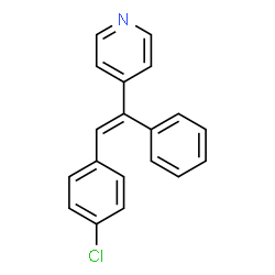 ChemSpider 2D Image | 4-[(E)-2-(4-Chlorophenyl)-1-phenylvinyl]pyridine | C19H14ClN