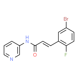 ChemSpider 2D Image | (2E)-3-(5-Bromo-2-fluorophenyl)-N-(3-pyridinyl)acrylamide | C14H10BrFN2O