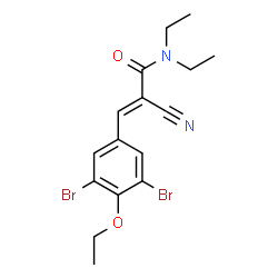 ChemSpider 2D Image | (2E)-2-Cyano-3-(3,5-dibromo-4-ethoxyphenyl)-N,N-diethylacrylamide | C16H18Br2N2O2
