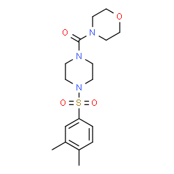 ChemSpider 2D Image | {4-[(3,4-Dimethylphenyl)sulfonyl]-1-piperazinyl}(4-morpholinyl)methanone | C17H25N3O4S