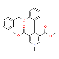 ChemSpider 2D Image | Dimethyl 4-[2-(benzyloxy)phenyl]-1-methyl-1,4-dihydro-3,5-pyridinedicarboxylate | C23H23NO5