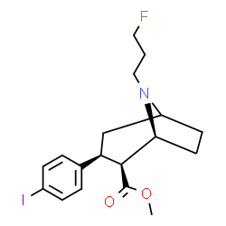 ChemSpider 2D Image | Methyl (1S,2S,3S)-8-(3-fluoropropyl)-3-(4-iodophenyl)-8-azabicyclo[3.2.1]octane-2-carboxylate | C18H23FINO2