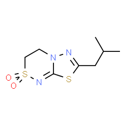 ChemSpider 2D Image | 7-Isobutyl-3,4-dihydro[1,3,4]thiadiazolo[2,3-c][1,2,4]thiadiazine 2,2-dioxide | C8H13N3O2S2