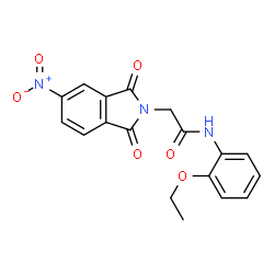 ChemSpider 2D Image | N-(2-Ethoxyphenyl)-2-(5-nitro-1,3-dioxo-1,3-dihydro-2H-isoindol-2-yl)acetamide | C18H15N3O6