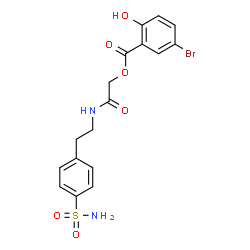 ChemSpider 2D Image | 2-Oxo-2-{[2-(4-sulfamoylphenyl)ethyl]amino}ethyl 5-bromo-2-hydroxybenzoate | C17H17BrN2O6S