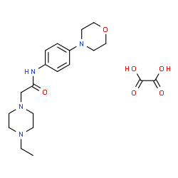 ChemSpider 2D Image | 2-(4-Ethyl-1-piperazinyl)-N-[4-(4-morpholinyl)phenyl]acetamide ethanedioate (1:1) | C20H30N4O6