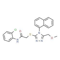ChemSpider 2D Image | N-(2-Chlorophenyl)-2-{[5-(methoxymethyl)-4-(1-naphthyl)-4H-1,2,4-triazol-3-yl]sulfanyl}acetamide | C22H19ClN4O2S