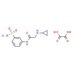 ChemSpider 2D Image | N~2~-Cyclopropyl-N-(3-sulfamoylphenyl)glycinamide ethanedioate (1:1) | C13H17N3O7S
