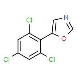 ChemSpider 2D Image | 5-(2,4,6-Trichlorophenyl)-1,3-oxazole | C9H4Cl3NO