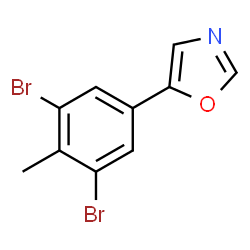 ChemSpider 2D Image | 5-(3,5-Dibromo-4-methylphenyl)-1,3-oxazole | C10H7Br2NO