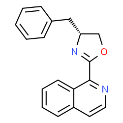 ChemSpider 2D Image | 1-[(4R)-4-Benzyl-4,5-dihydro-1,3-oxazol-2-yl]isoquinoline | C19H16N2O
