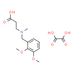 ChemSpider 2D Image | N-(2,3-Dimethoxybenzyl)-N-methyl-beta-alanine ethanedioate (1:1) | C15H21NO8