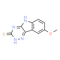 ChemSpider 2D Image | 8-Methoxy-2,4-dihydro-3H-[1,2,4]triazino[5,6-b]indole-3-thione | C10H8N4OS