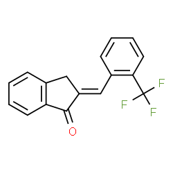 ChemSpider 2D Image | (2E)-2-[2-(Trifluoromethyl)benzylidene]-1-indanone | C17H11F3O