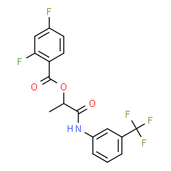ChemSpider 2D Image | 1-Oxo-1-{[3-(trifluoromethyl)phenyl]amino}-2-propanyl 2,4-difluorobenzoate | C17H12F5NO3
