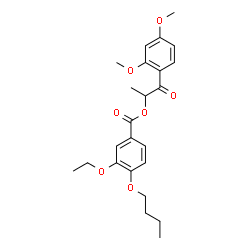 ChemSpider 2D Image | 1-(2,4-Dimethoxyphenyl)-1-oxo-2-propanyl 4-butoxy-3-ethoxybenzoate | C24H30O7