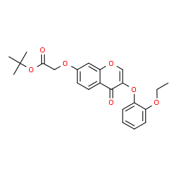ChemSpider 2D Image | tert-butyl {[3-(2-ethoxyphenoxy)-4-oxo-4H-chromen-7-yl]oxy}acetate | C23H24O7
