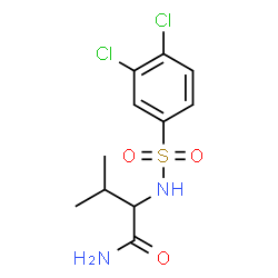 ChemSpider 2D Image | N~2~-[(3,4-Dichlorophenyl)sulfonyl]valinamide | C11H14Cl2N2O3S