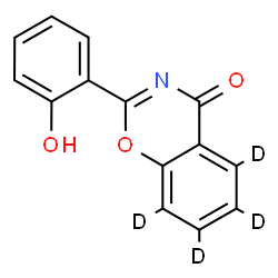 ChemSpider 2D Image | 2-(2-Hydroxyphenyl)(~2~H_4_)-4H-1,3-benzoxazin-4-one | C14H5D4NO3