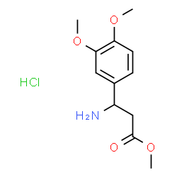 ChemSpider 2D Image | methyl 3-amino-3-(3,4-dimethoxyphenyl)propanoate hydrochloride | C12H18ClNO4