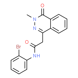 ChemSpider 2D Image | N-(2-Bromophenyl)-2-(3-methyl-4-oxo-3,4-dihydro-1-phthalazinyl)acetamide | C17H14BrN3O2