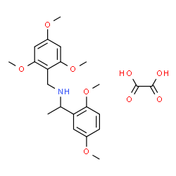 ChemSpider 2D Image | 1-(2,5-Dimethoxyphenyl)-N-(2,4,6-trimethoxybenzyl)ethanamine ethanedioate (1:1) | C22H29NO9