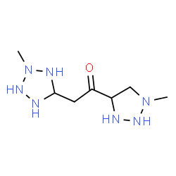 ChemSpider 2D Image | 2-(2-Methyl-5-tetrazolidinyl)-1-(1-methyl-1,2,3-triazolidin-4-yl)ethanone | C7H17N7O