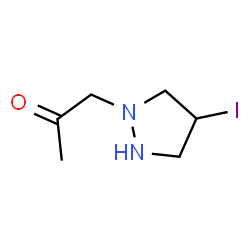 ChemSpider 2D Image | 1-(4-Iodo-1-pyrazolidinyl)acetone | C6H11IN2O