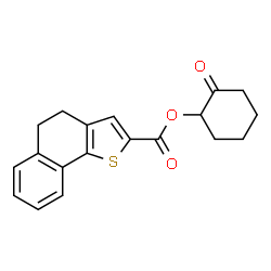 ChemSpider 2D Image | 2-Oxocyclohexyl 4,5-dihydronaphtho[1,2-b]thiophene-2-carboxylate | C19H18O3S