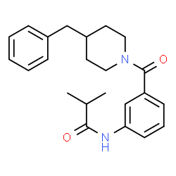 ChemSpider 2D Image | N-{3-[(4-Benzyl-1-piperidinyl)carbonyl]phenyl}-2-methylpropanamide | C23H28N2O2