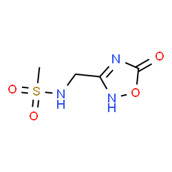 ChemSpider 2D Image | N-[(5-Oxo-2,5-dihydro-1,2,4-oxadiazol-3-yl)methyl]methanesulfonamide | C4H7N3O4S