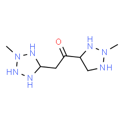 ChemSpider 2D Image | 2-(2-Methyl-5-tetrazolidinyl)-1-(2-methyl-1,2,3-triazolidin-4-yl)ethanone | C7H17N7O