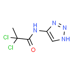 ChemSpider 2D Image | 2,2-Dichloro-N-(1H-1,2,3-triazol-4-yl)propanamide | C5H6Cl2N4O