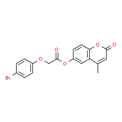 ChemSpider 2D Image | 4-Methyl-2-oxo-2H-chromen-6-yl (4-bromophenoxy)acetate | C18H13BrO5