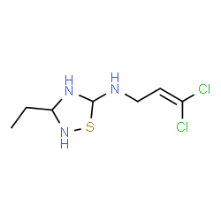 ChemSpider 2D Image | N-(3,3-Dichloro-2-propen-1-yl)-3-ethyl-1,2,4-thiadiazolidin-5-amine | C7H13Cl2N3S