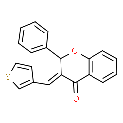 ChemSpider 2D Image | (3E)-2-Phenyl-3-(3-thienylmethylene)-2,3-dihydro-4H-chromen-4-one | C20H14O2S