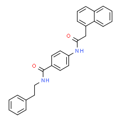 ChemSpider 2D Image | 4-[(1-Naphthylacetyl)amino]-N-(2-phenylethyl)benzamide | C27H24N2O2