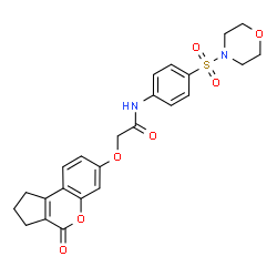 ChemSpider 2D Image | N-[4-(4-Morpholinylsulfonyl)phenyl]-2-[(4-oxo-1,2,3,4-tetrahydrocyclopenta[c]chromen-7-yl)oxy]acetamide | C24H24N2O7S