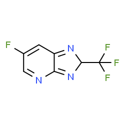 ChemSpider 2D Image | 6-Fluoro-2-(trifluoromethyl)-2H-imidazo[4,5-b]pyridine | C7H3F4N3