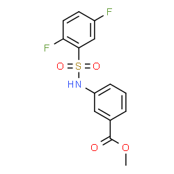 ChemSpider 2D Image | Methyl 3-{[(2,5-difluorophenyl)sulfonyl]amino}benzoate | C14H11F2NO4S