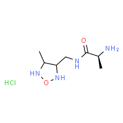 ChemSpider 2D Image | N-[(4-Methyl-1,2,5-oxadiazolidin-3-yl)methyl]-L-alaninamide hydrochloride (1:1) | C7H17ClN4O2