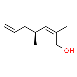 ChemSpider 2D Image | (2Z,4S)-2,4-Dimethyl-2,6-heptadien-1-ol | C9H16O