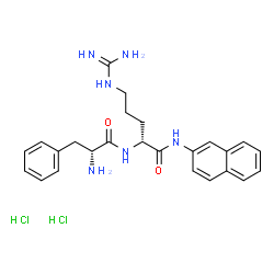 ChemSpider 2D Image | D-Phenylalanyl-N-2-naphthyl-D-argininamide dihydrochloride | C25H32Cl2N6O2