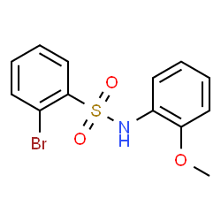 ChemSpider 2D Image | 2-Bromo-N-(2-methoxyphenyl)benzenesulfonamide | C13H12BrNO3S