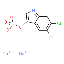 ChemSpider 2D Image | Disodium 5-bromo-6-chloro-7H-indol-3-yl phosphate | C8H4BrClNNa2O4P